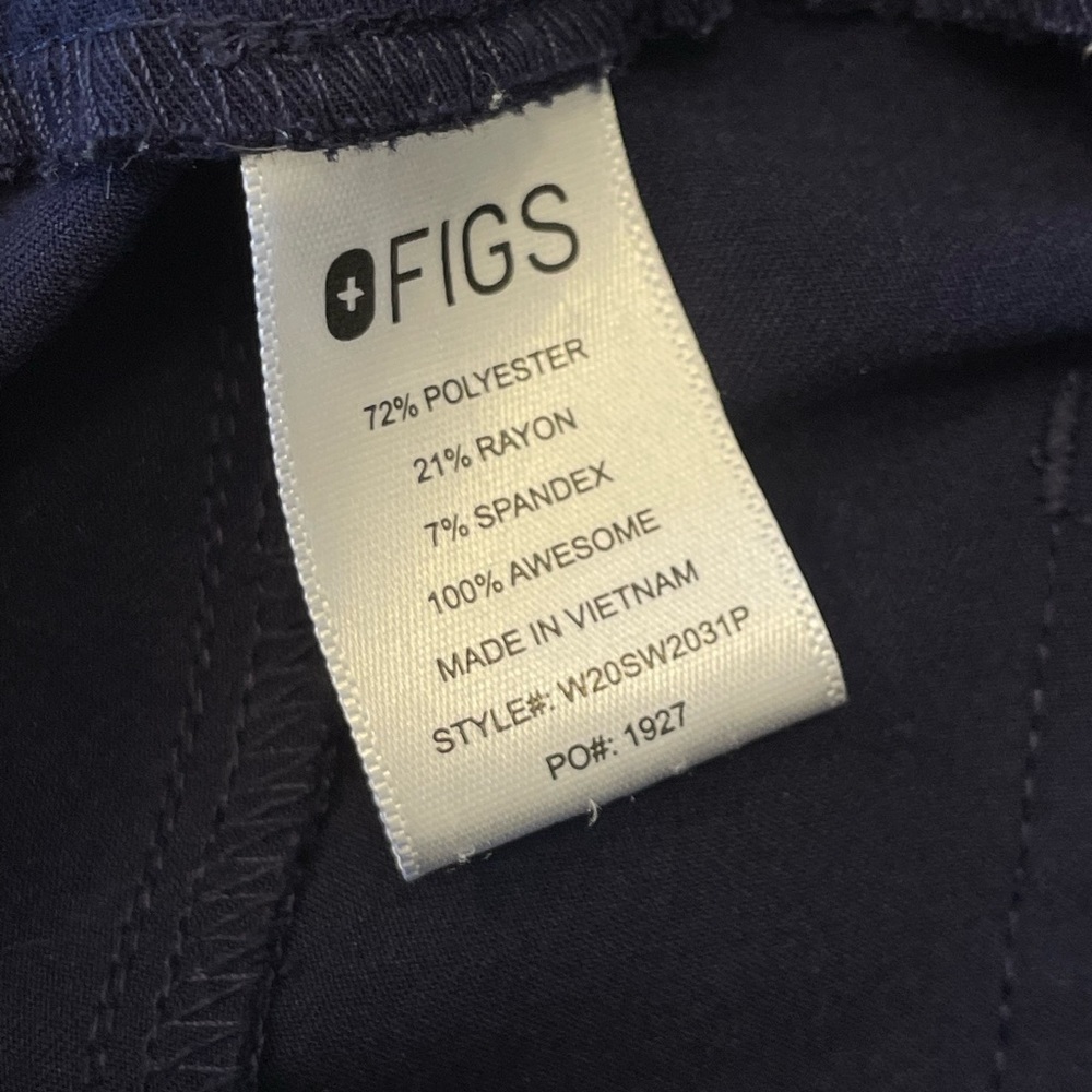 Figs High Waisted OG Scrunch Yola Skinny Scrub Pants Navy Blue XXL/Petite - Picture 4 of 6
